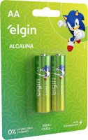 PILHA ALCALINA PEQUENA AA PAR ELGIN