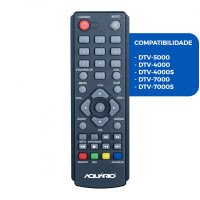 CONTROLE REMOTO COMPATÍVEL C/ CONVERSOR DE TV AQUÁRIO LE-7108